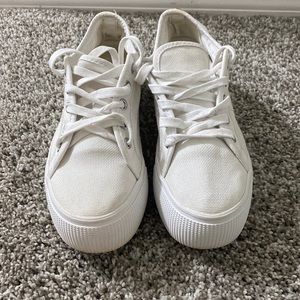 Steve Madden White Platform Sneakers